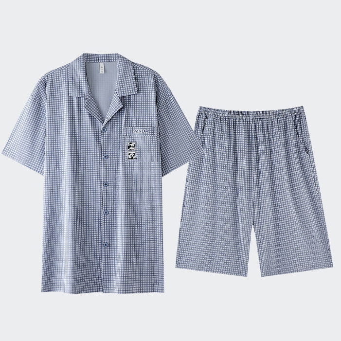 Panda Breeze · Couple Cotton Short Sleeve Pajama Set