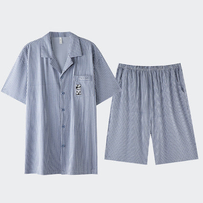 Panda Breeze · Couple Cotton Short Sleeve Pajama Set