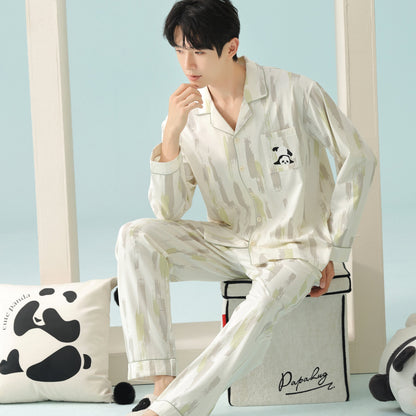 Panda Dream · Couple Cotton Long Sleeve Pajama Set