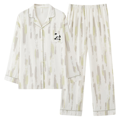 Panda Dream · Couple Cotton Long Sleeve Pajama Set