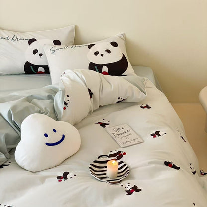 Panda Hugs · 100s Cotton Flannel Bedding Set