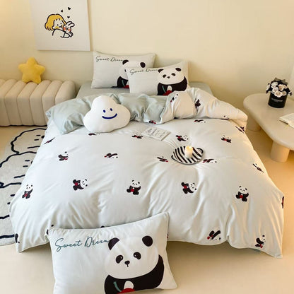 Panda Hugs · 100s Cotton Flannel Bedding Set