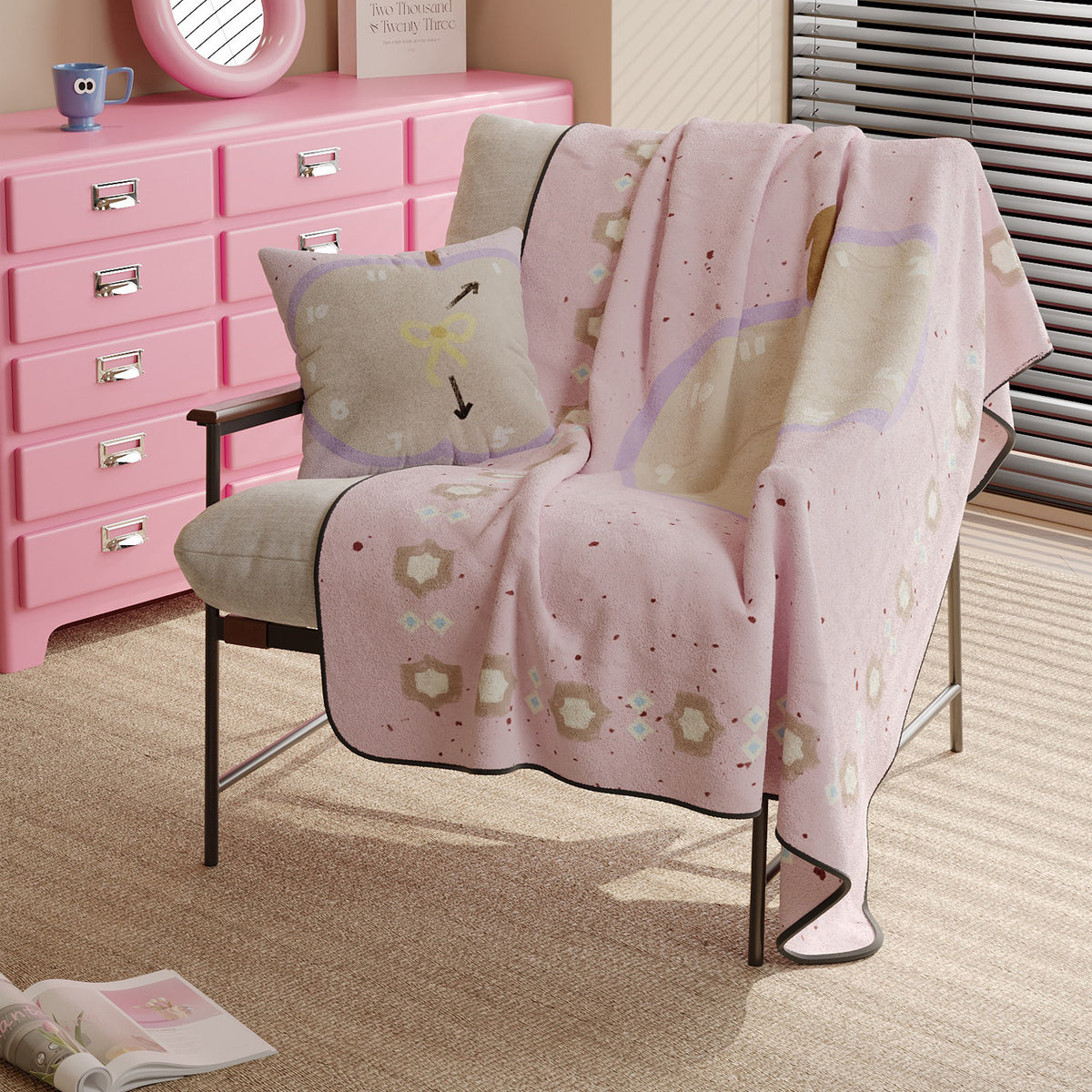 Pastel Dream Milk Velvet Throw Blanket