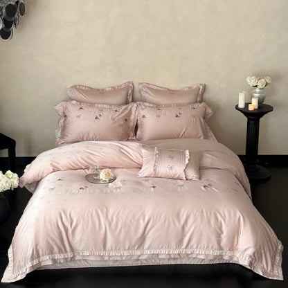 Peach Thé Blend · Tencel-Cotton Bedding Set