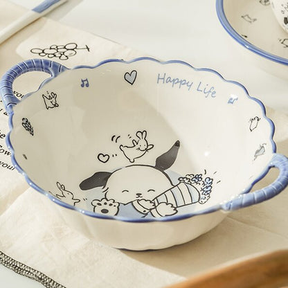 Playful Dog · Ceramic Dinnerware Set