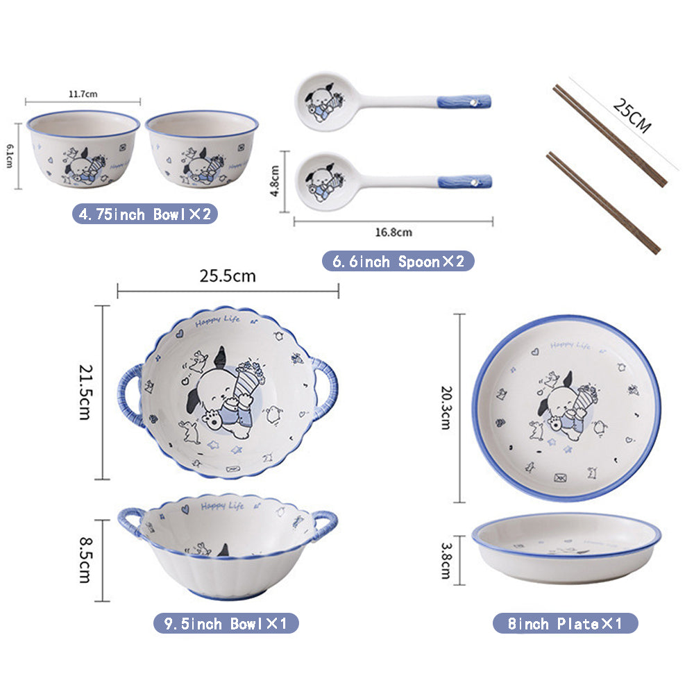 Playful Dog · Ceramic Dinnerware Set