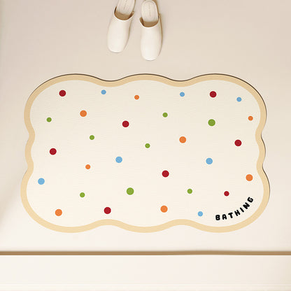 Polka Dot - Soft Diatomaceous Earth Bath Mat 40x60cm/50x80cm
