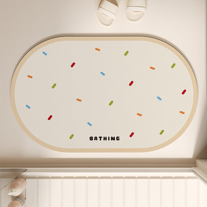 Polka Dot - Soft Diatomaceous Earth Bath Mat 40x60cm/50x80cm