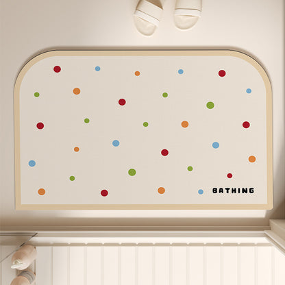 Polka Dot - Soft Diatomaceous Earth Bath Mat 40x60cm/50x80cm