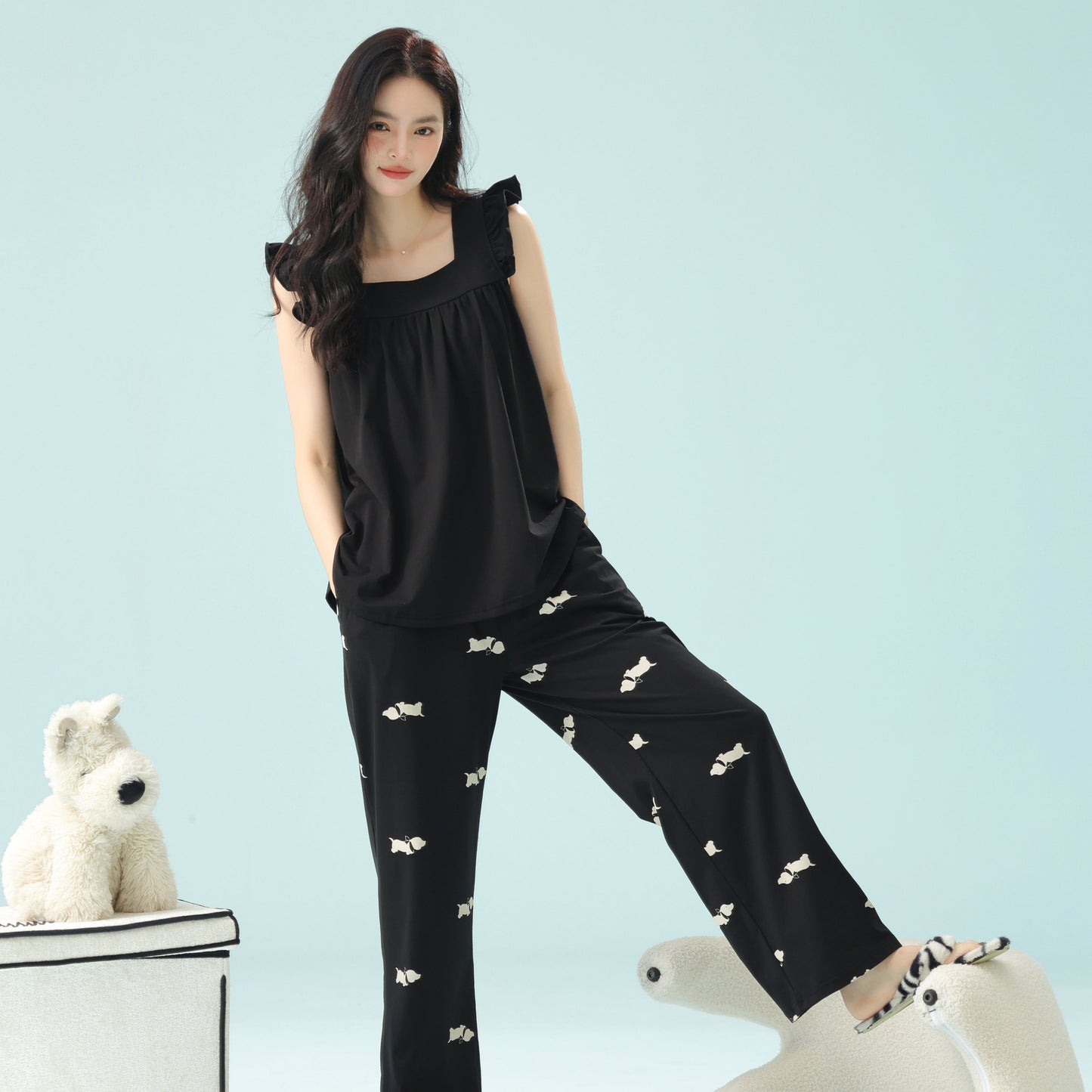 Puppy Dream · Women's Cotton Modal Pajama Set