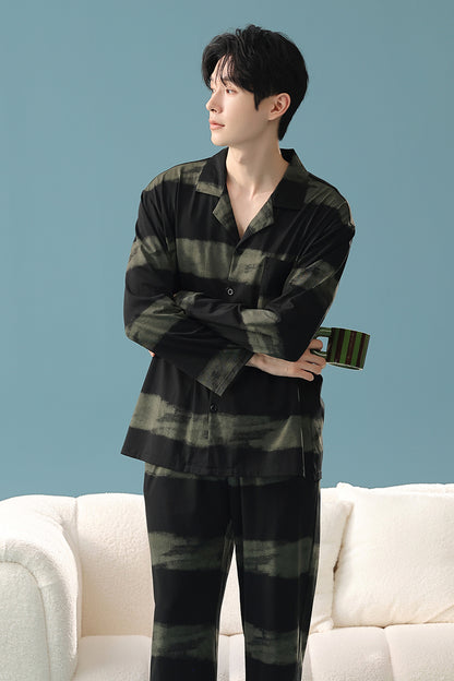 Quiet Night · Couple Cotton Long Sleeve Pajama Set