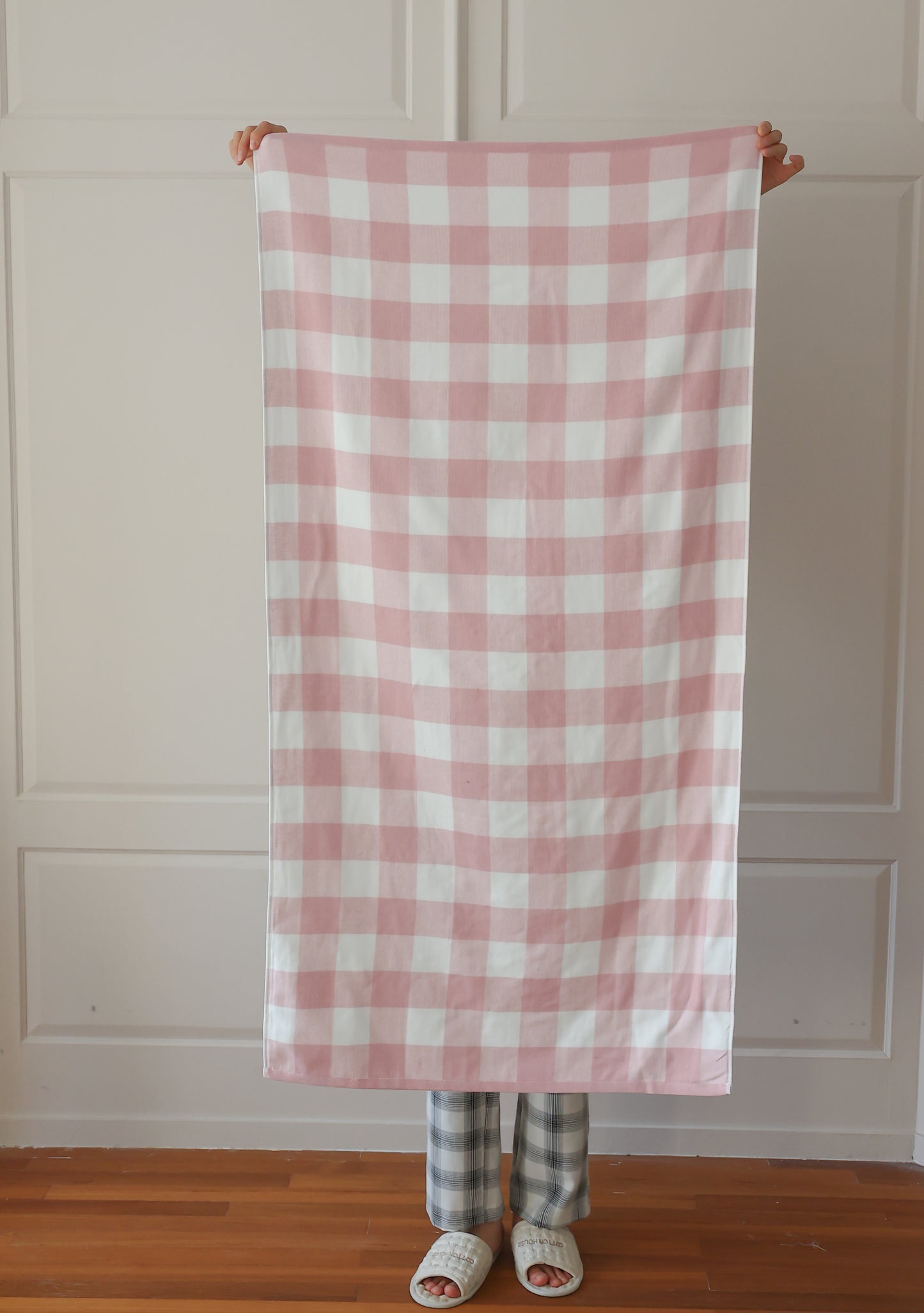 Quiet Plaid · Double-Layer Muslin Bath Towel
