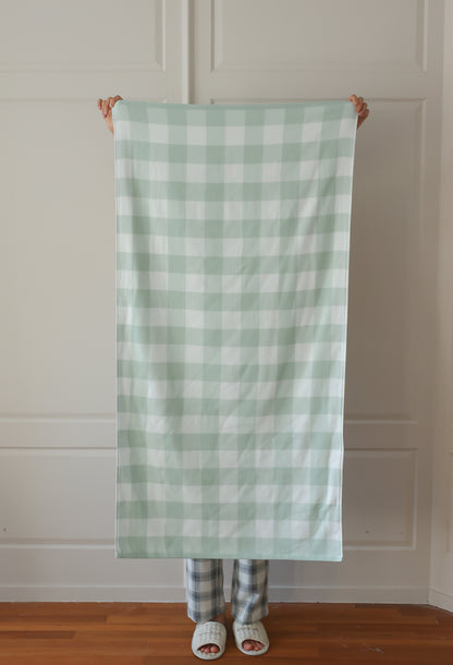 Quiet Plaid · Double-Layer Muslin Bath Towel