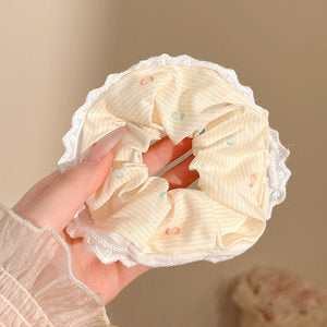 Sunny Butter Yellow & Pastel Hair Scrunchies Collection