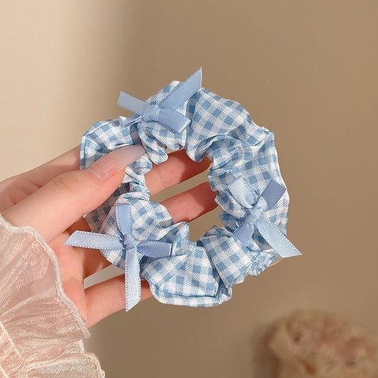 Cozy Blue Aesthetic Hair Scrunchies