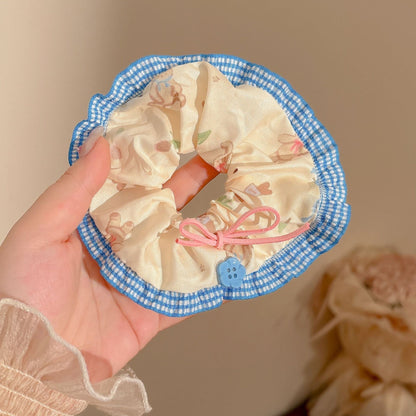 Cozy Blue Aesthetic Hair Scrunchies