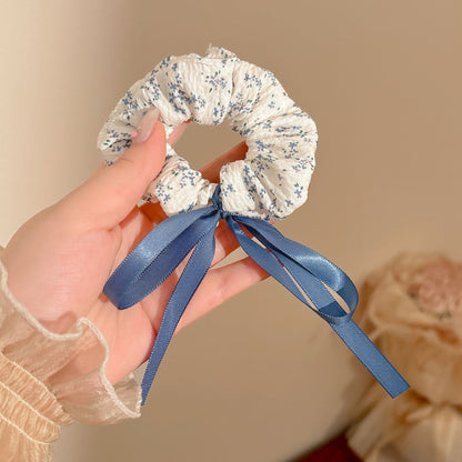 Cozy Blue Aesthetic Hair Scrunchies