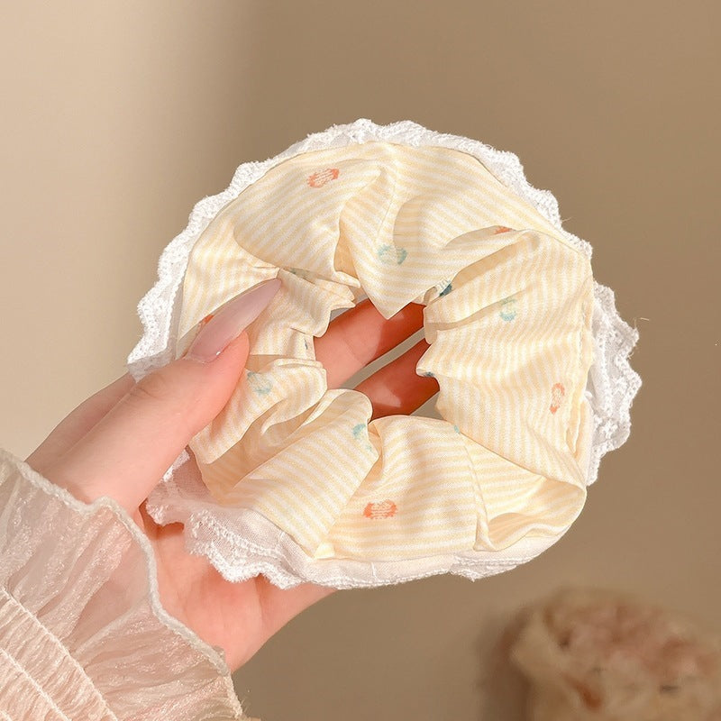 Sunny Butter Yellow & Pastel Hair Scrunchies Collection