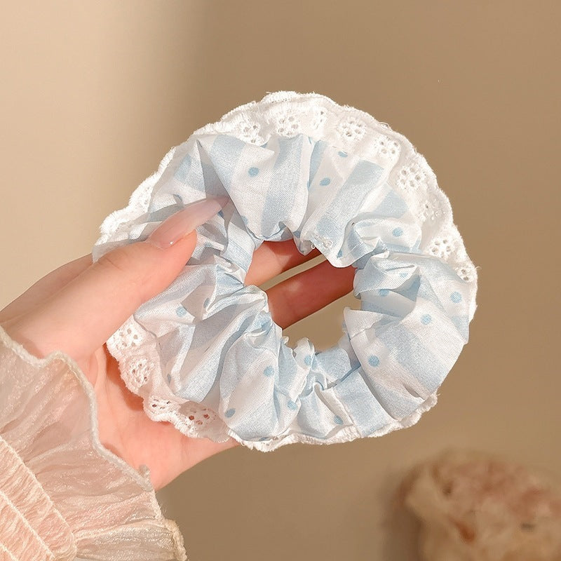 Cozy Blue Aesthetic Hair Scrunchies