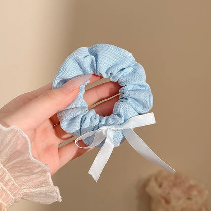 Cozy Blue Aesthetic Hair Scrunchies