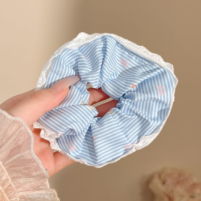 Cozy Blue Aesthetic Hair Scrunchies