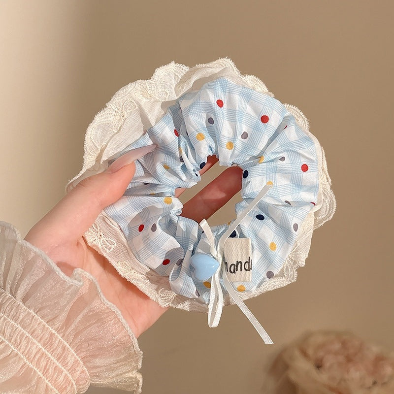 Cozy Blue Aesthetic Hair Scrunchies