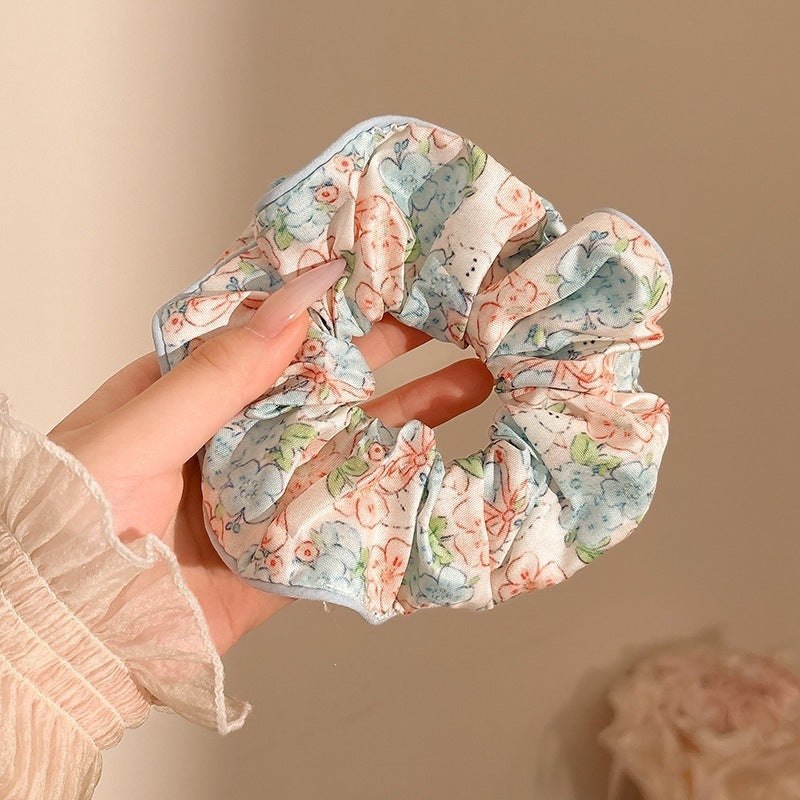 Cozy Blue Aesthetic Hair Scrunchies