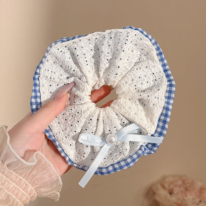 Cozy Blue Aesthetic Hair Scrunchies