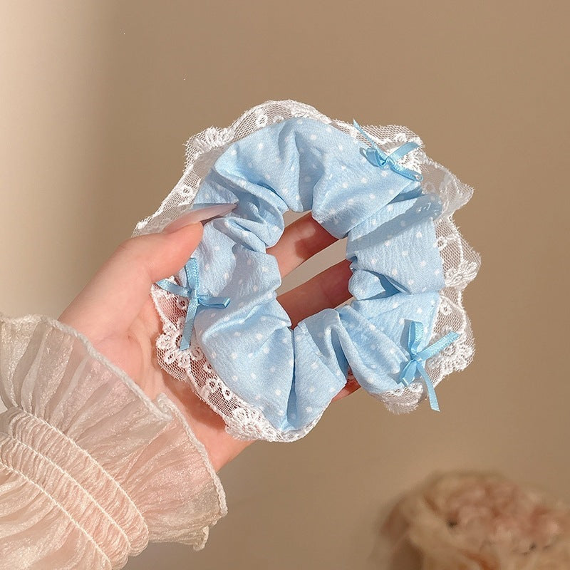 Cozy Blue Aesthetic Hair Scrunchies