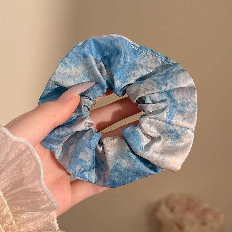 Cozy Blue Aesthetic Hair Scrunchies