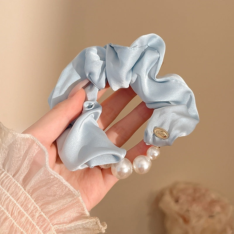Cozy Blue Aesthetic Hair Scrunchies