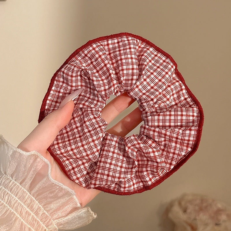 Vintage Red Bow & Floral Hair Scrunchies Collection