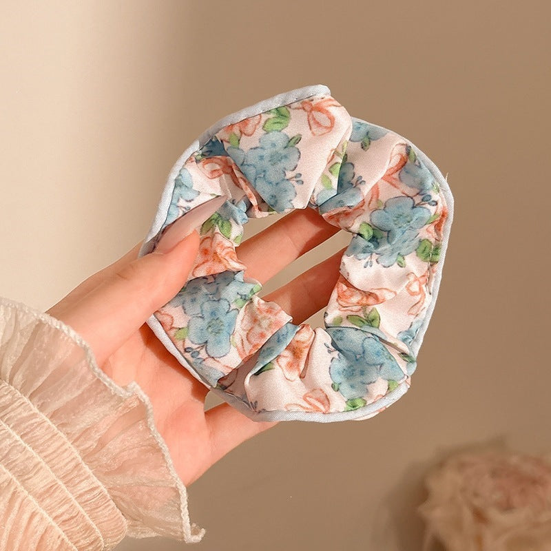 Cozy Blue Aesthetic Hair Scrunchies