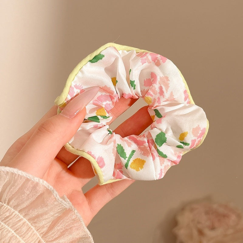 Sweet Pink Bow & Floral Hair Scrunchies Collection