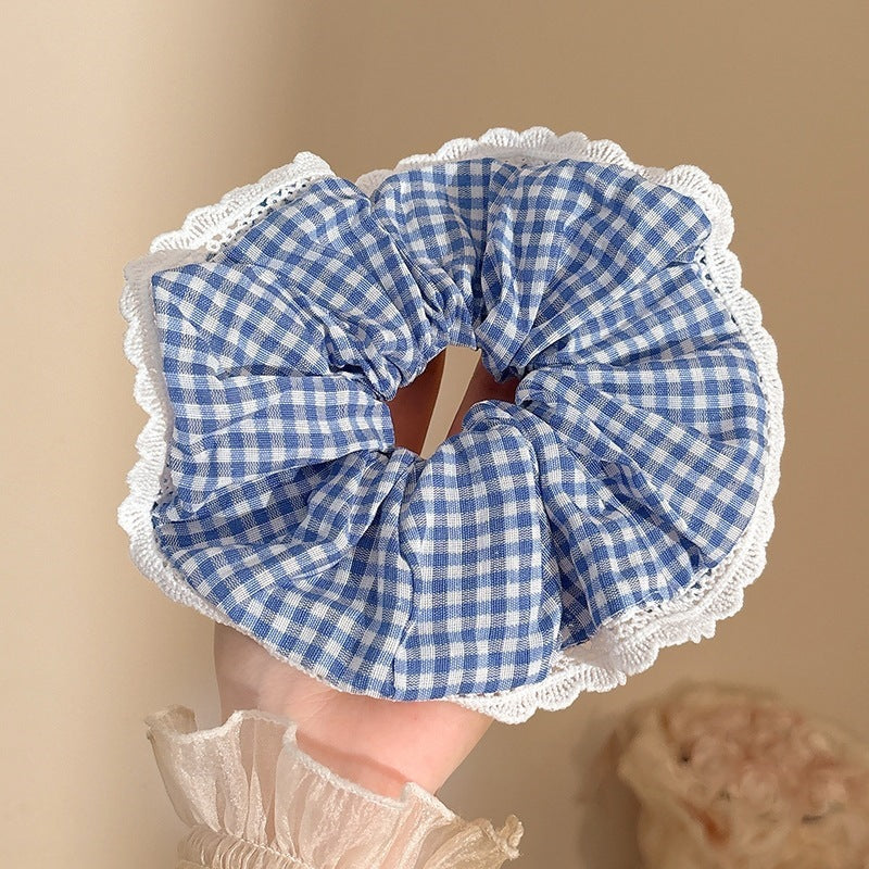 Cozy Blue Aesthetic Hair Scrunchies
