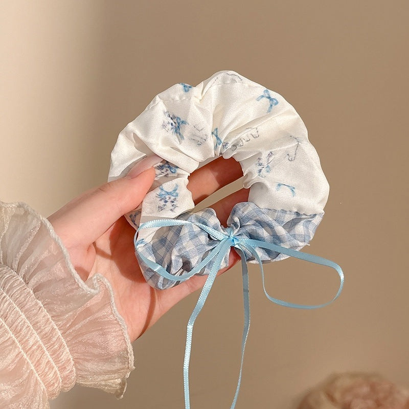 Cozy Blue Aesthetic Hair Scrunchies