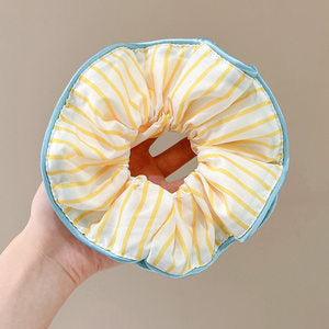 Sunny Butter Yellow & Pastel Hair Scrunchies Collection