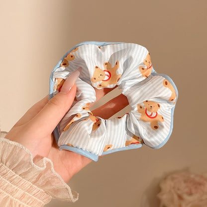 Cozy Blue Aesthetic Hair Scrunchies