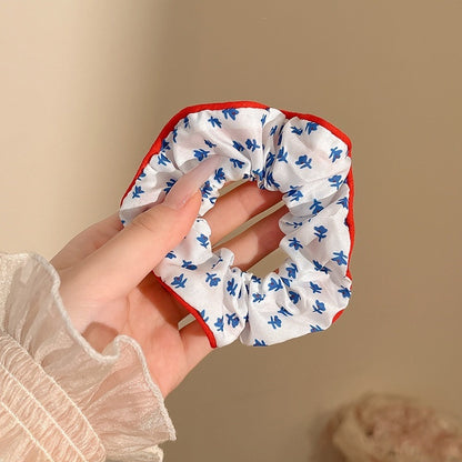Cozy Blue Aesthetic Hair Scrunchies