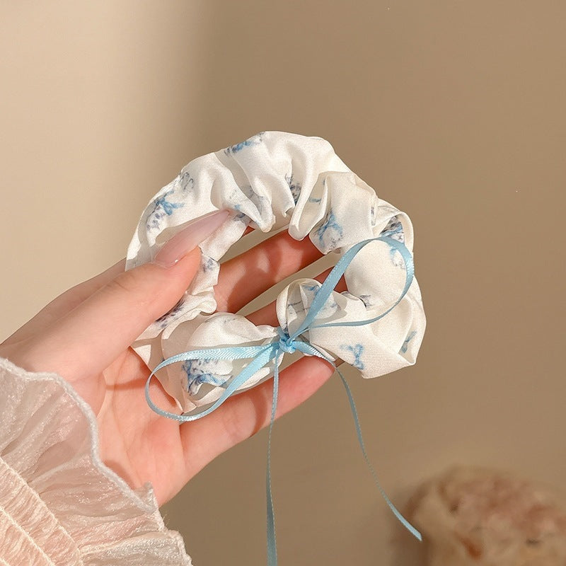 Cozy Blue Aesthetic Hair Scrunchies