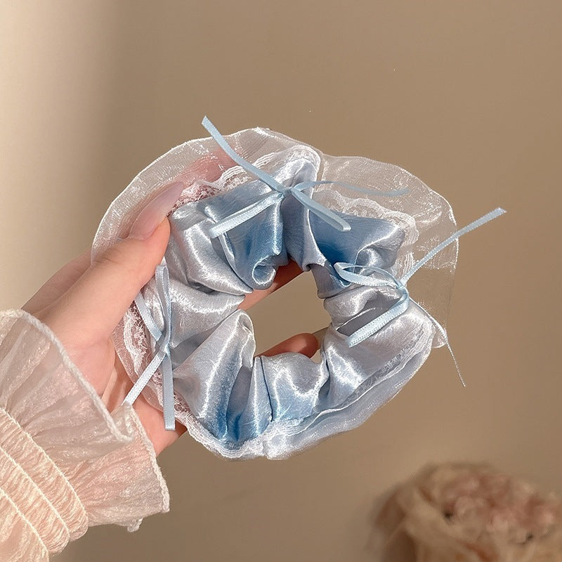 Cozy Blue Aesthetic Hair Scrunchies