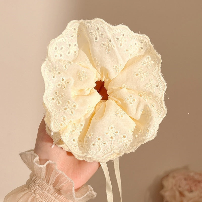 Sunny Butter Yellow & Pastel Hair Scrunchies Collection