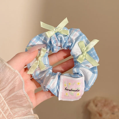 Cozy Blue Aesthetic Hair Scrunchies