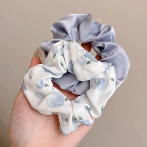 Dreamy Lavender & Lilac Satin Hair Scrunchies Collection