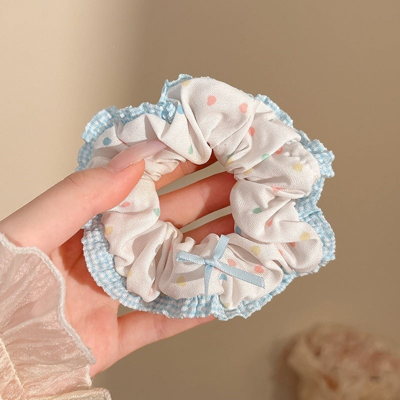 Cozy Blue Aesthetic Hair Scrunchies