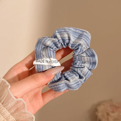 Cozy Blue Aesthetic Hair Scrunchies