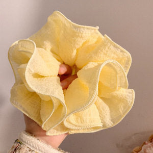 Sunny Butter Yellow & Pastel Hair Scrunchies Collection