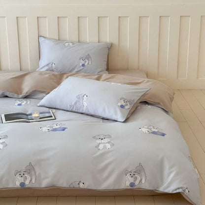 Schnauzer Dreams · 100s Cotton Flannel Bedding Set