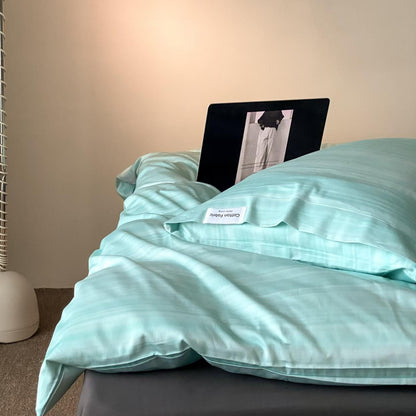Serene Stripe · 100% Cotton Bedding Set