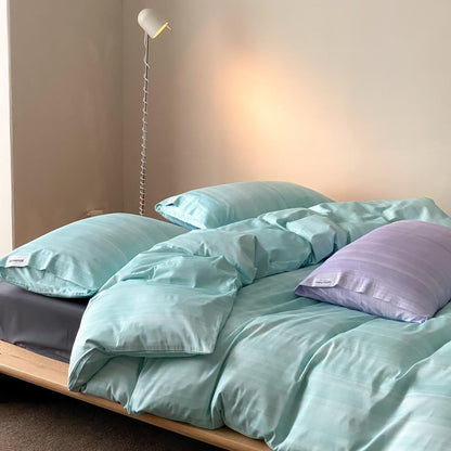 Serene Stripe · 100% Cotton Bedding Set